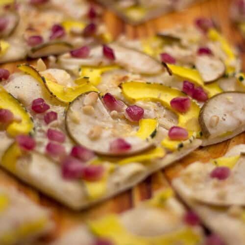 Flammkuchen - Kürbis-Birne