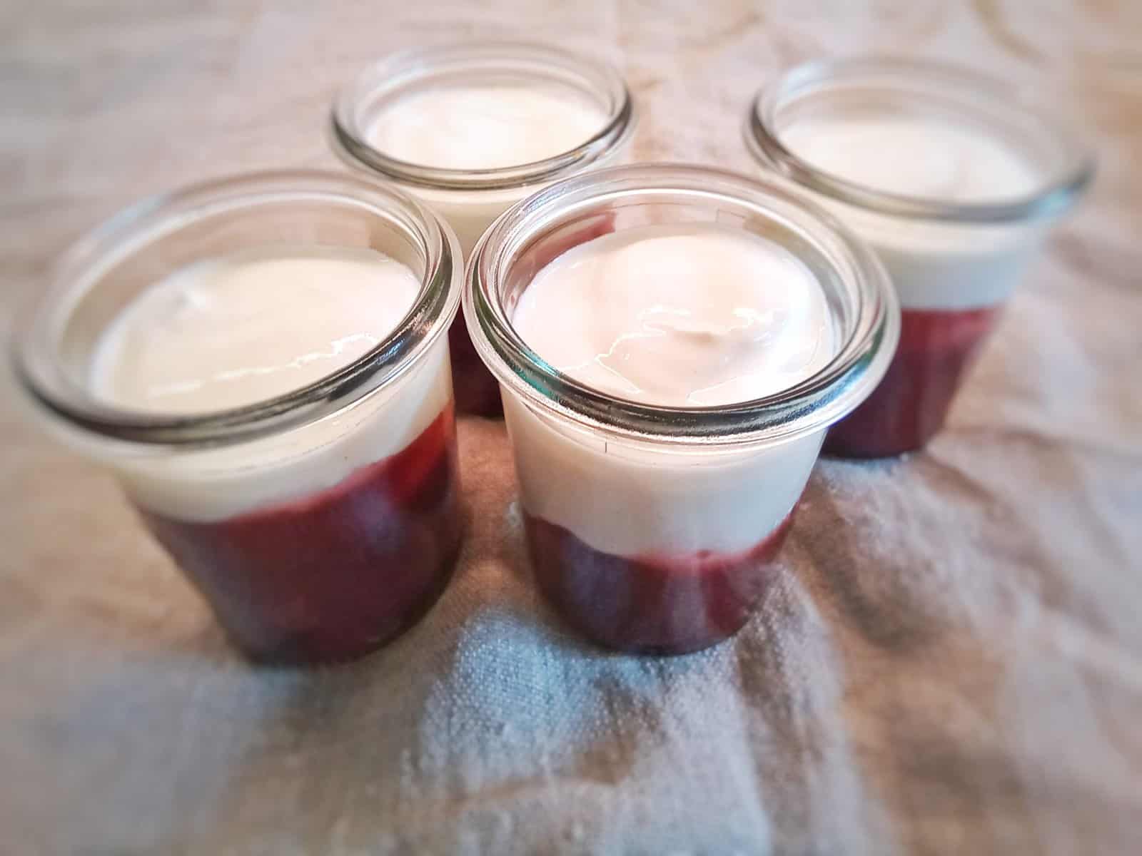 Vanille-Joghurt mit Kirschgrütze