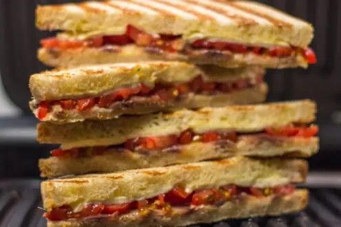 Panini - Tomate-Sardelle mit Mozzarella